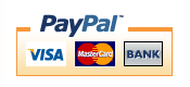 PayPal works seamlessly with VISA, MasterCard and your bank account
